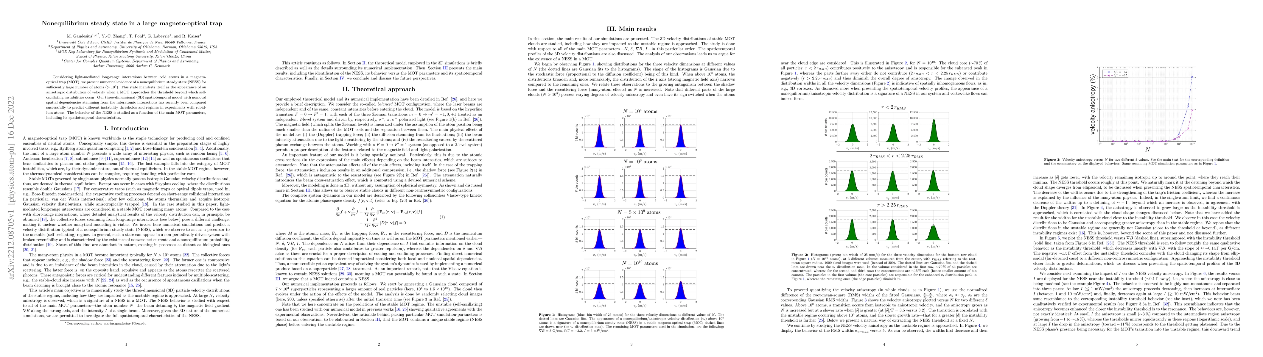 Thumbnail for Nonequilibrium steady state in a large magneto-optical trap