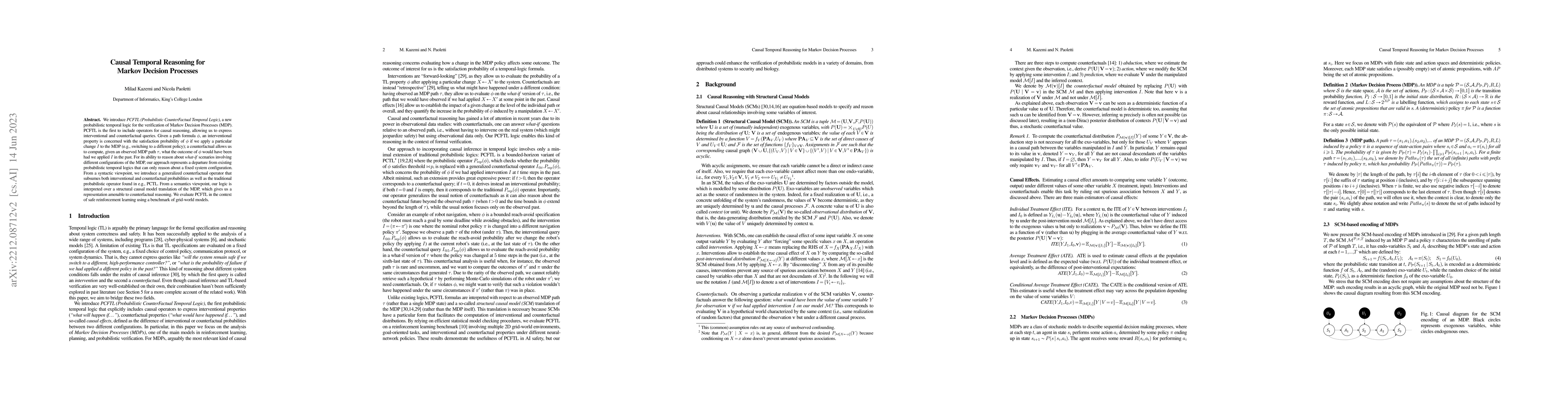 Thumbnail for Causal Temporal Reasoning for Markov Decision Processes
