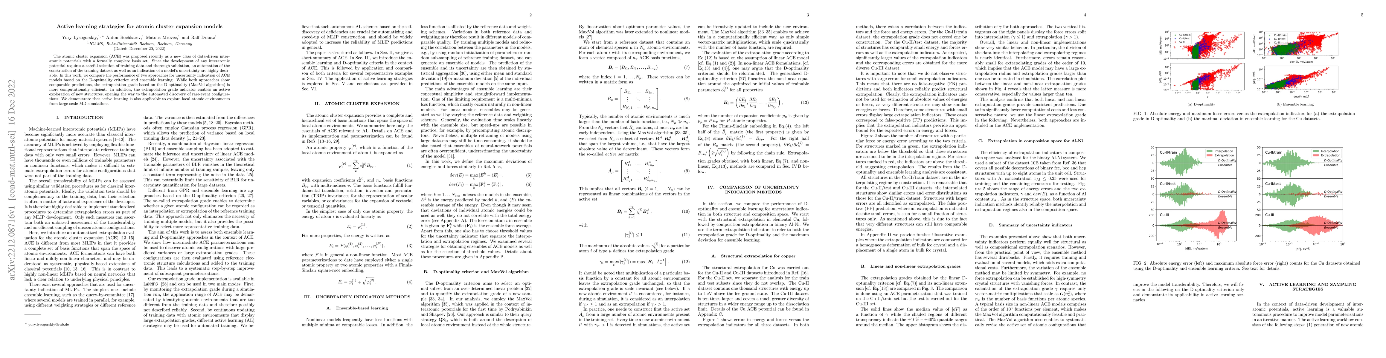 Thumbnail for Active learning strategies for atomic cluster expansion models