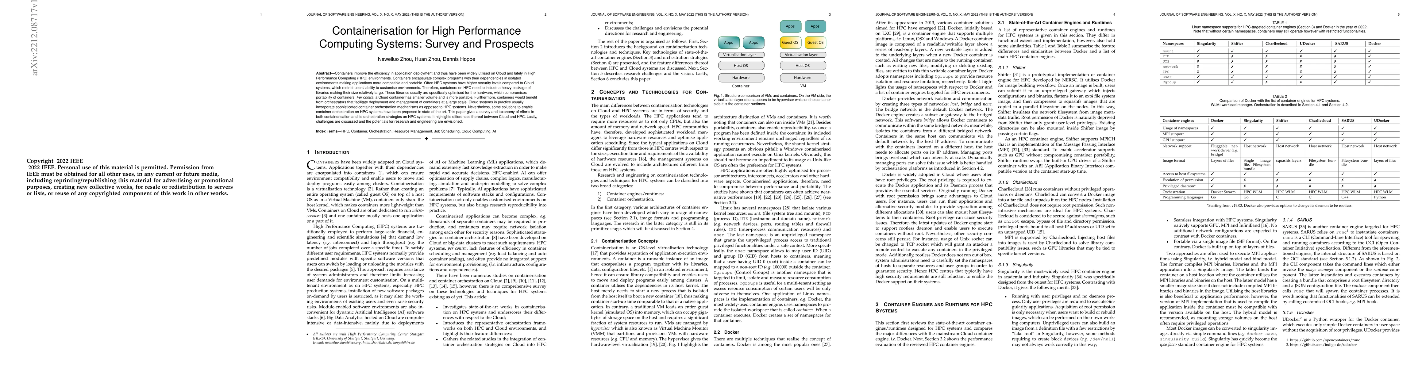 Thumbnail for Containerisation for High Performance Computing Systems: Survey and
  Prospects