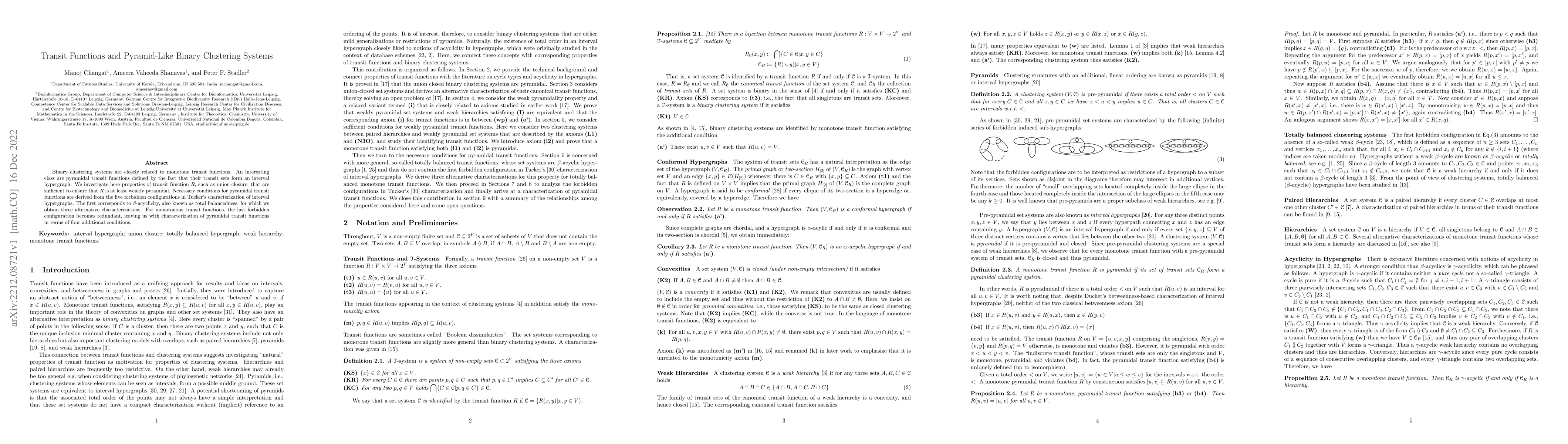 Thumbnail for Transit Functions and Pyramid-Like Binary Clustering Systems