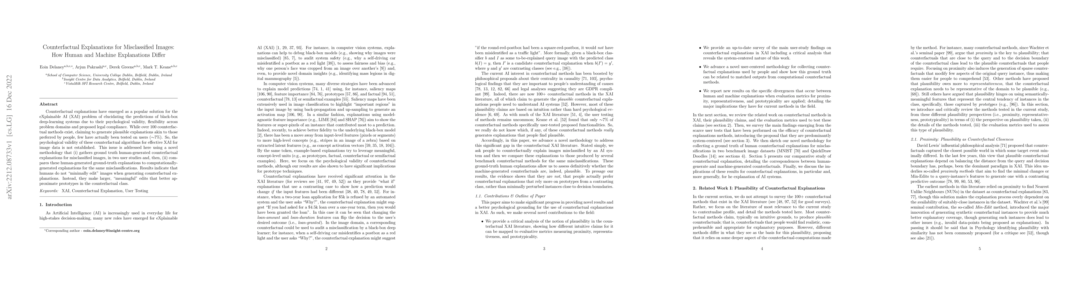Thumbnail for Counterfactual Explanations for Misclassified Images: How Human and
  Machine Explanations Differ