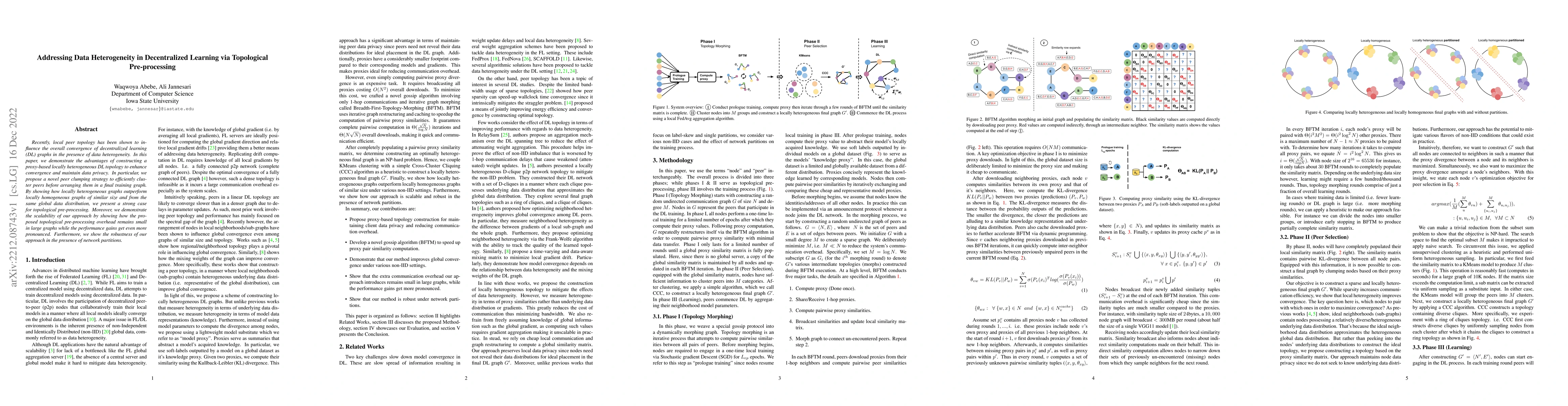 Thumbnail for Addressing Data Heterogeneity in Decentralized Learning via Topological
  Pre-processing