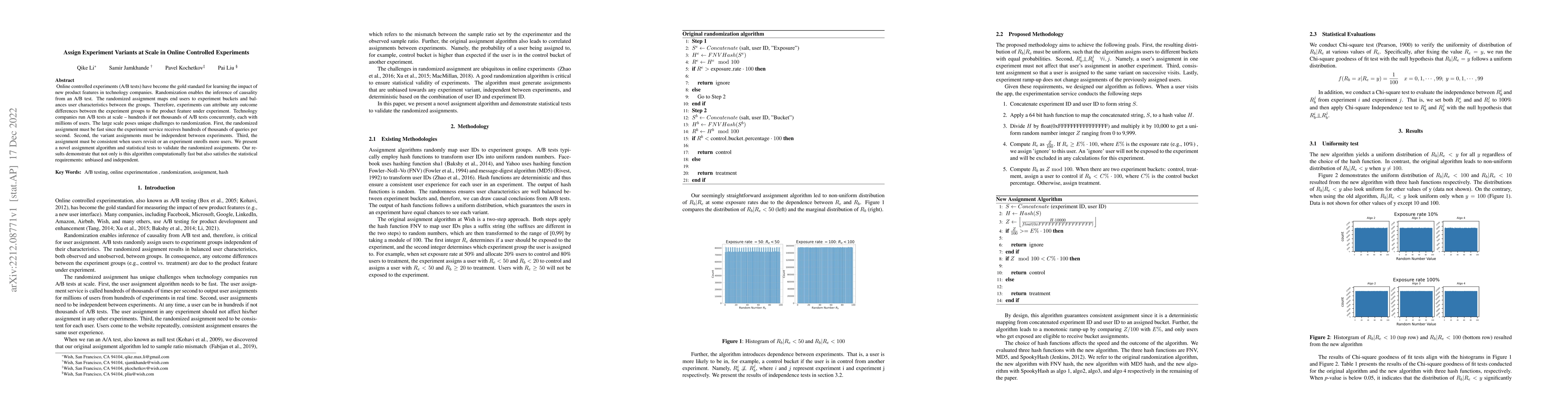 Thumbnail for Assign Experiment Variants at Scale in Online Controlled Experiments