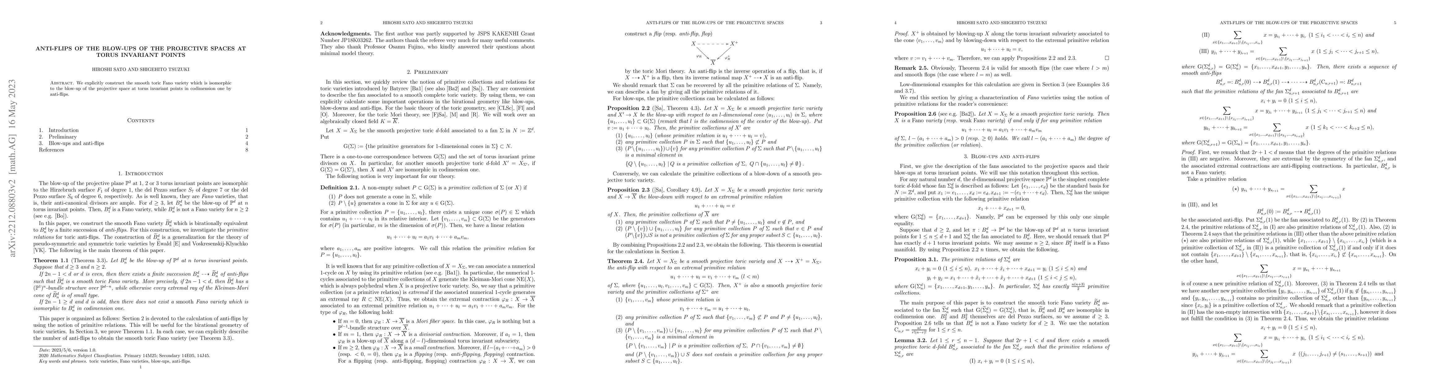 Thumbnail for Anti-flips of the blow-ups of the projective spaces at torus invariant
  points