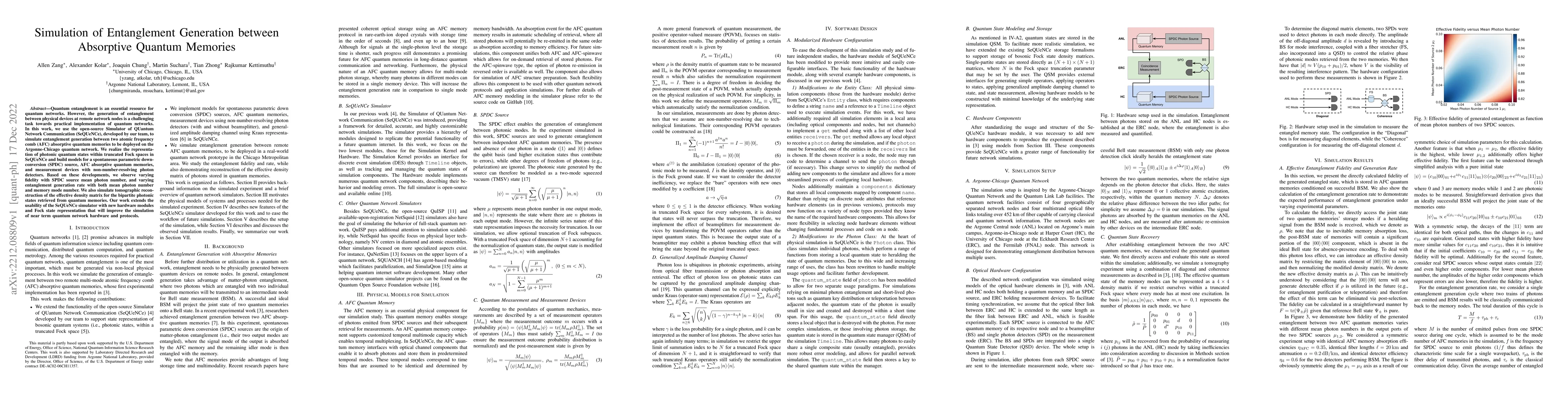 Thumbnail for Simulation of Entanglement Generation between Absorptive Quantum
  Memories