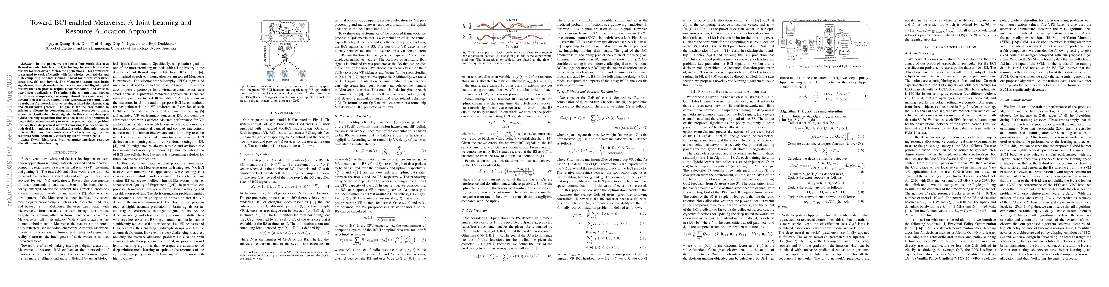 Thumbnail for Toward BCI-enabled Metaverse: A Joint Learning and Resource Allocation
  Approach
