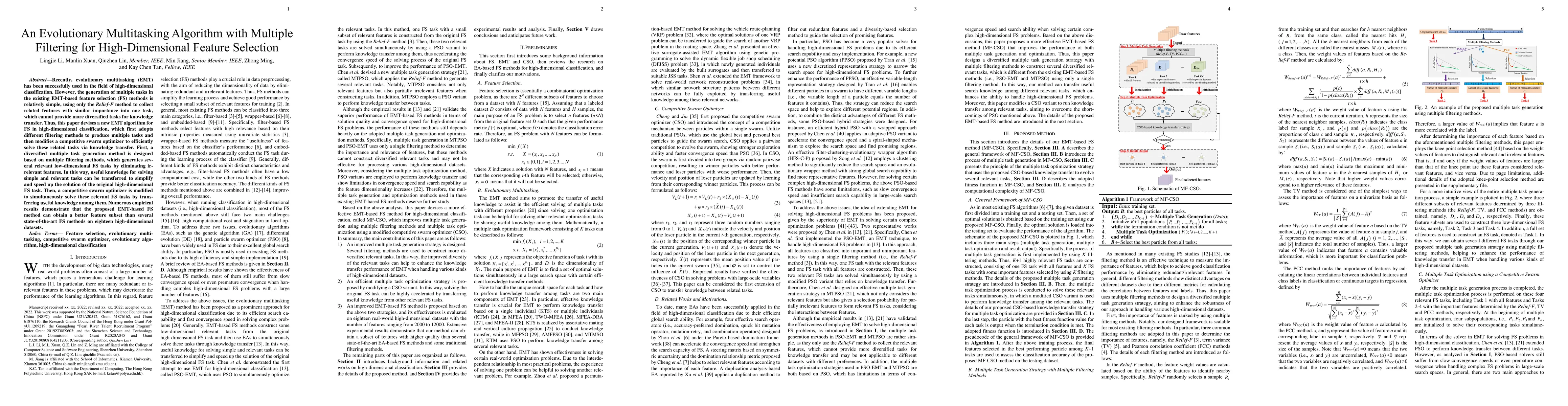 Thumbnail for An Evolutionary Multitasking Algorithm with Multiple Filtering for
  High-Dimensional Feature Selection
