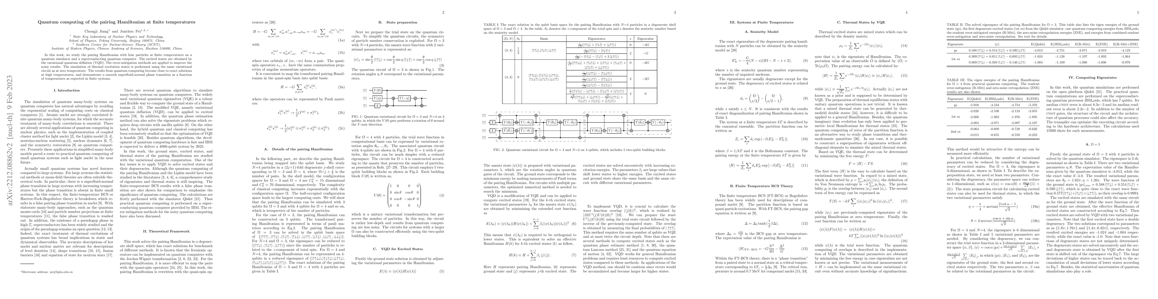 Thumbnail for Quantum computing of the pairing Hamiltonian at finite temperatures
