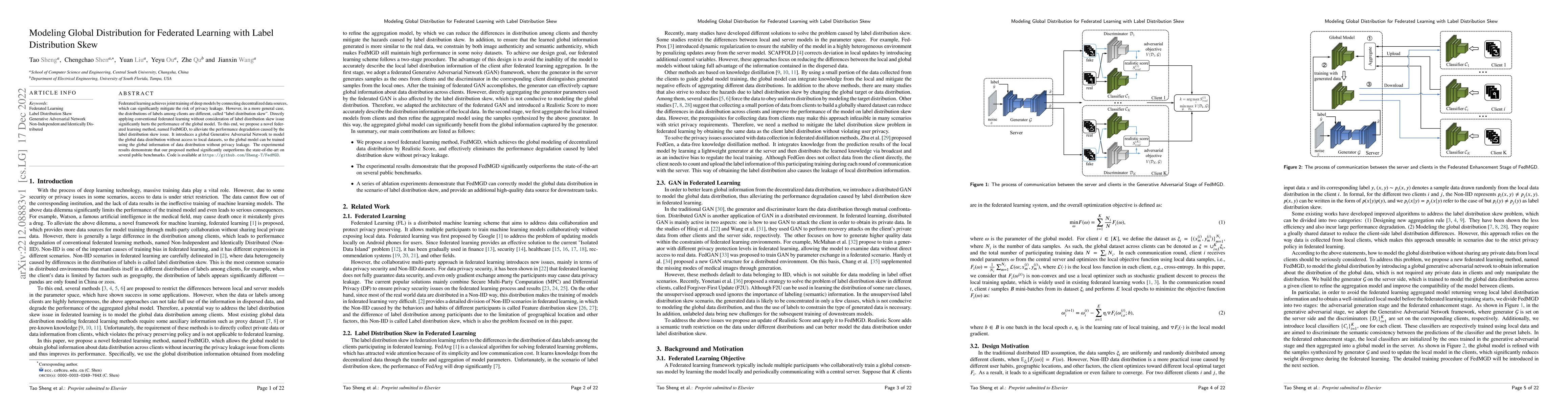 Thumbnail for Modeling Global Distribution for Federated Learning with Label
  Distribution Skew
