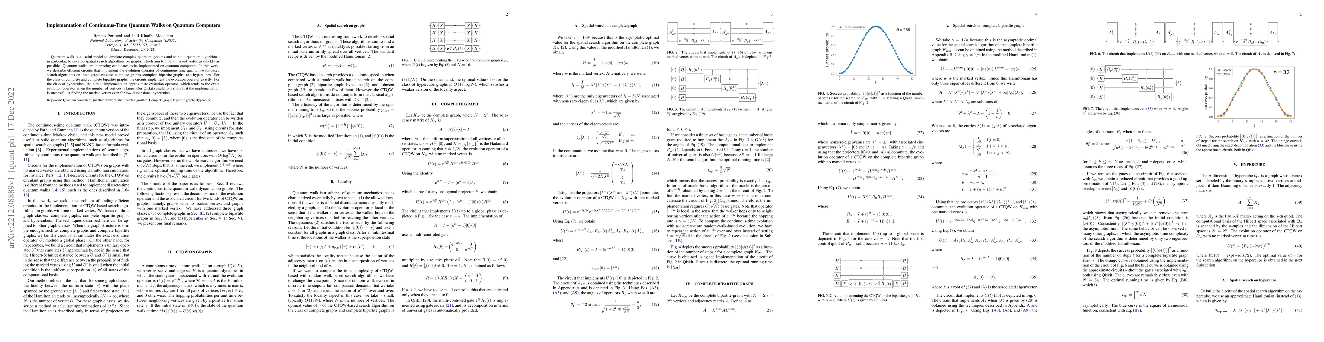 Thumbnail for Implementation of Continuous-Time Quantum Walks on Quantum Computers