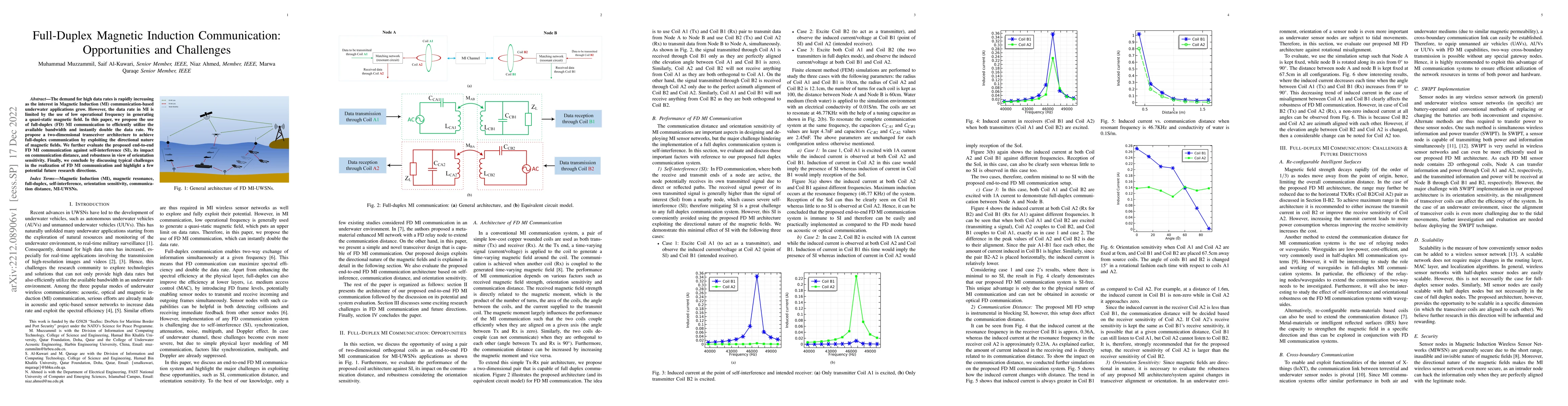 Thumbnail for Full-Duplex Magnetic Induction Communication: Opportunities and
  Challenges