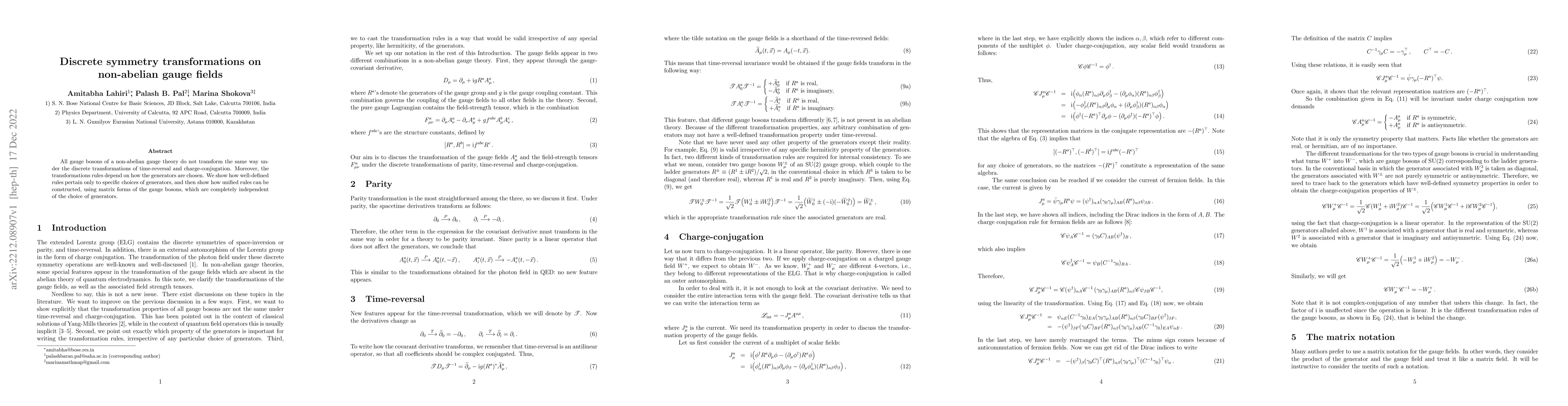 Thumbnail for Discrete symmetry transformations on non-abelian gauge fields