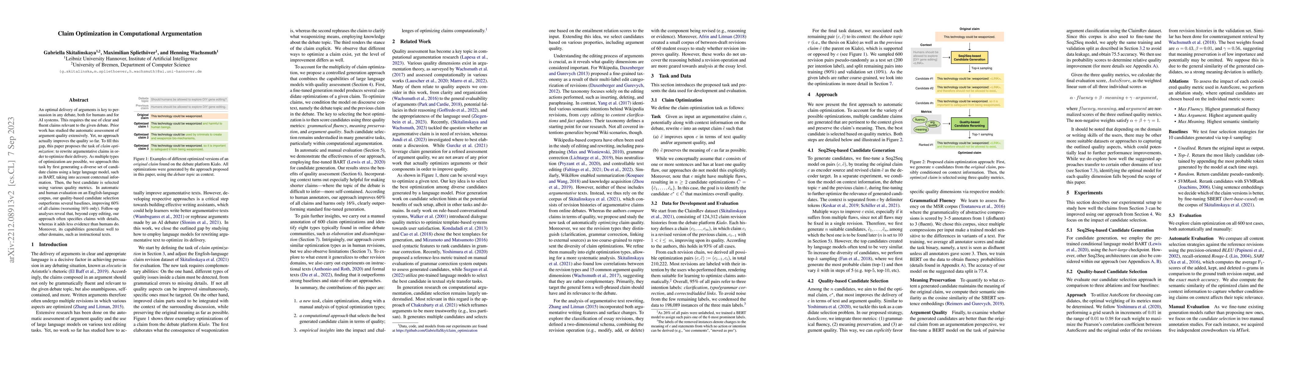 Thumbnail for Claim Optimization in Computational Argumentation
