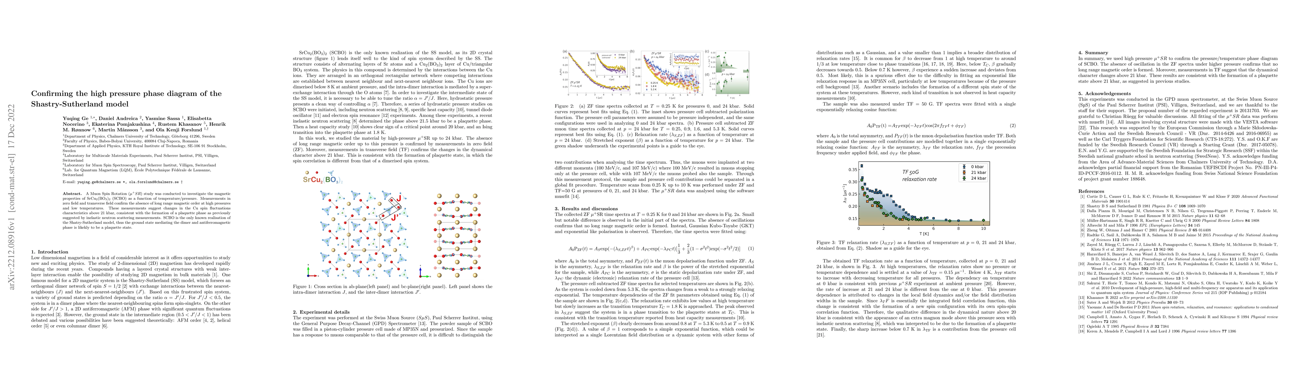 Thumbnail for Confirming the high pressure phase diagram of the Shastry-Sutherland
  model