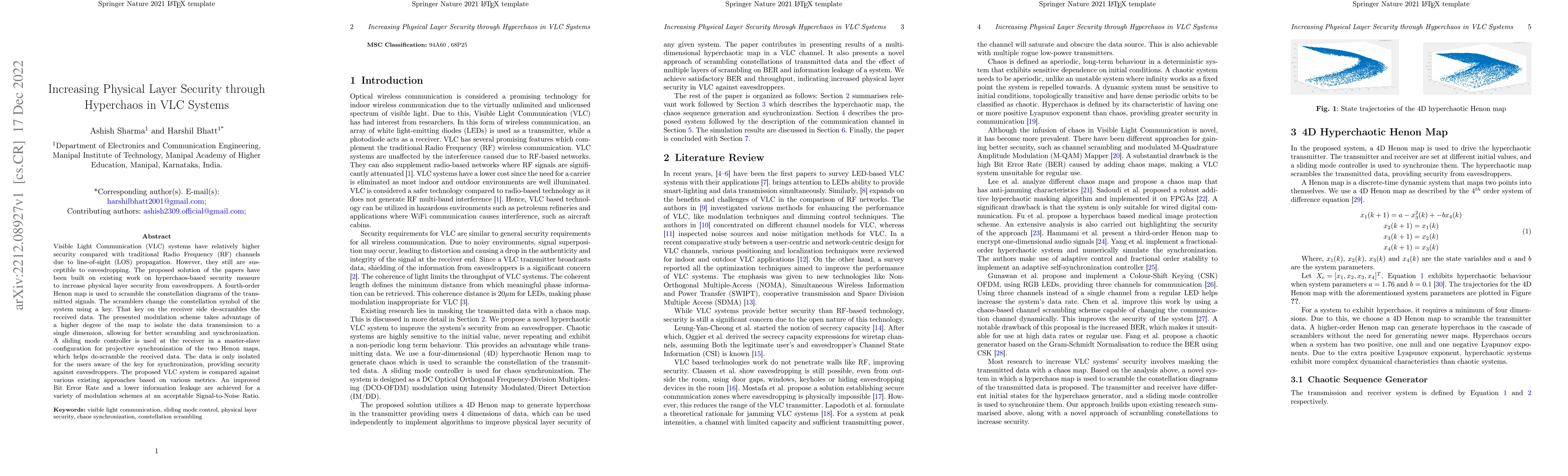 Thumbnail for Increasing Physical Layer Security through Hyperchaos in VLC Systems