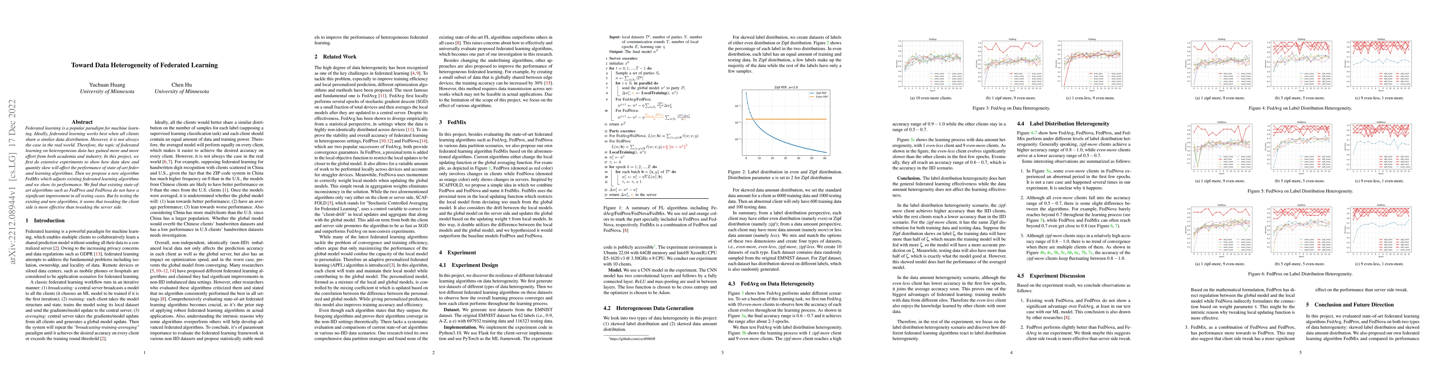 Thumbnail for Toward Data Heterogeneity of Federated Learning
