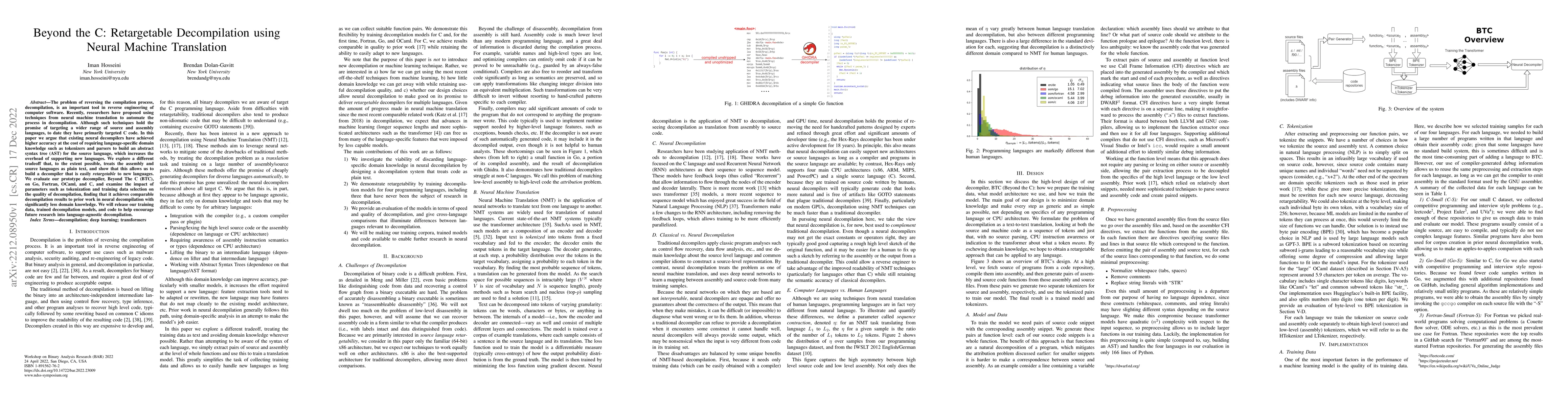 Thumbnail for Beyond the C: Retargetable Decompilation using Neural Machine
  Translation