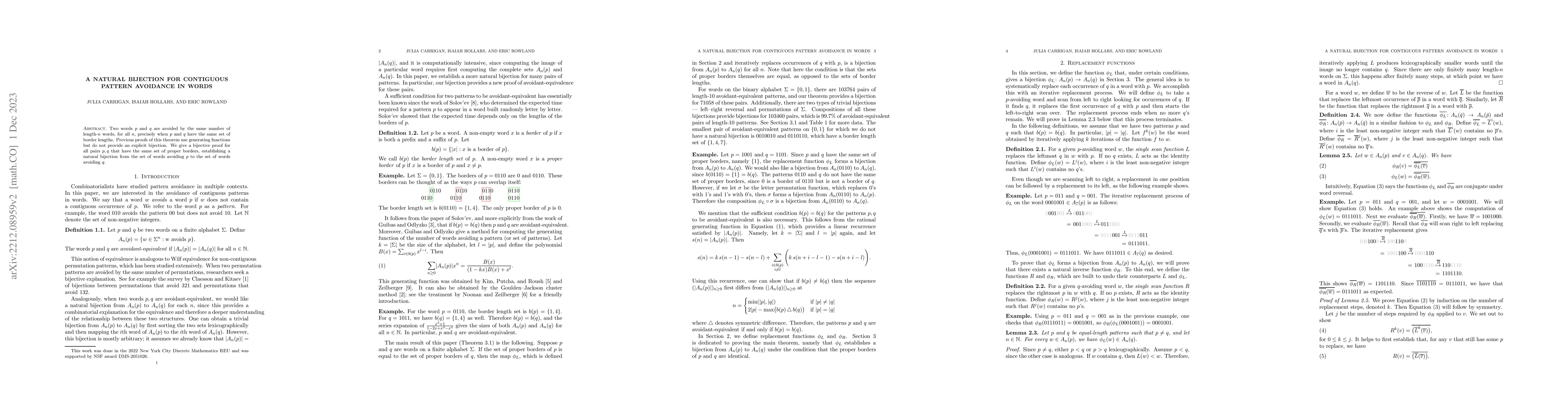 Thumbnail for A natural bijection for contiguous pattern avoidance in words