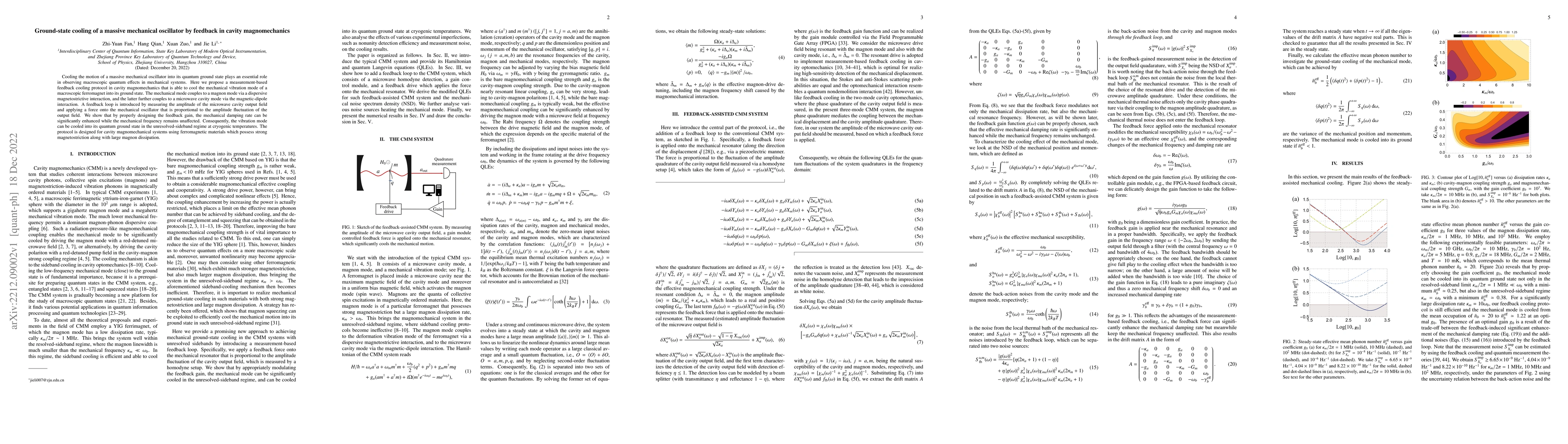 Thumbnail for Ground-state cooling of a massive mechanical oscillator by feedback in
  cavity magnomechanics