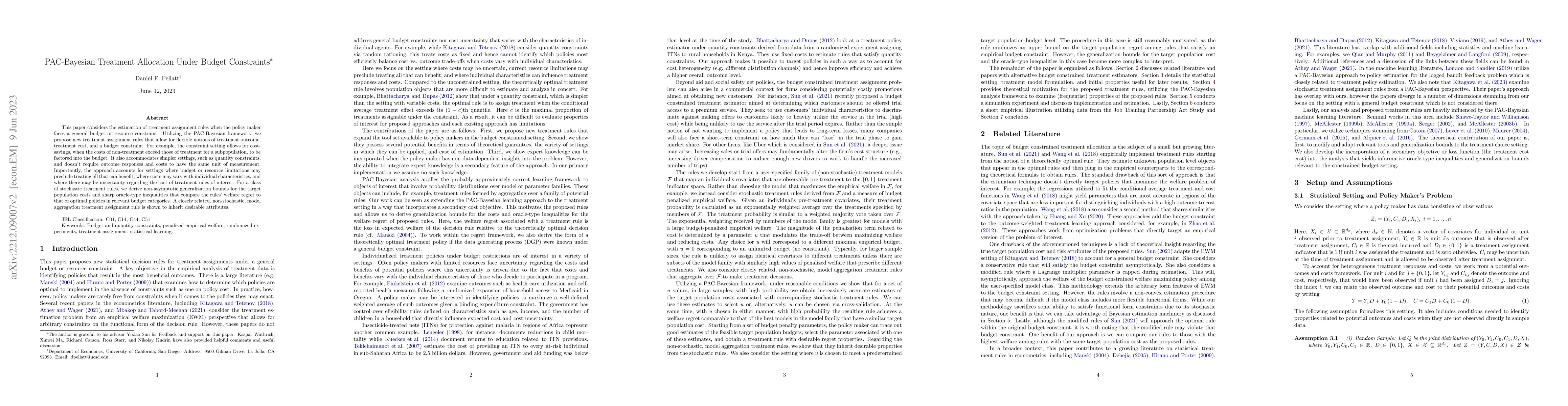 Thumbnail for PAC-Bayesian Treatment Allocation Under Budget Constraints