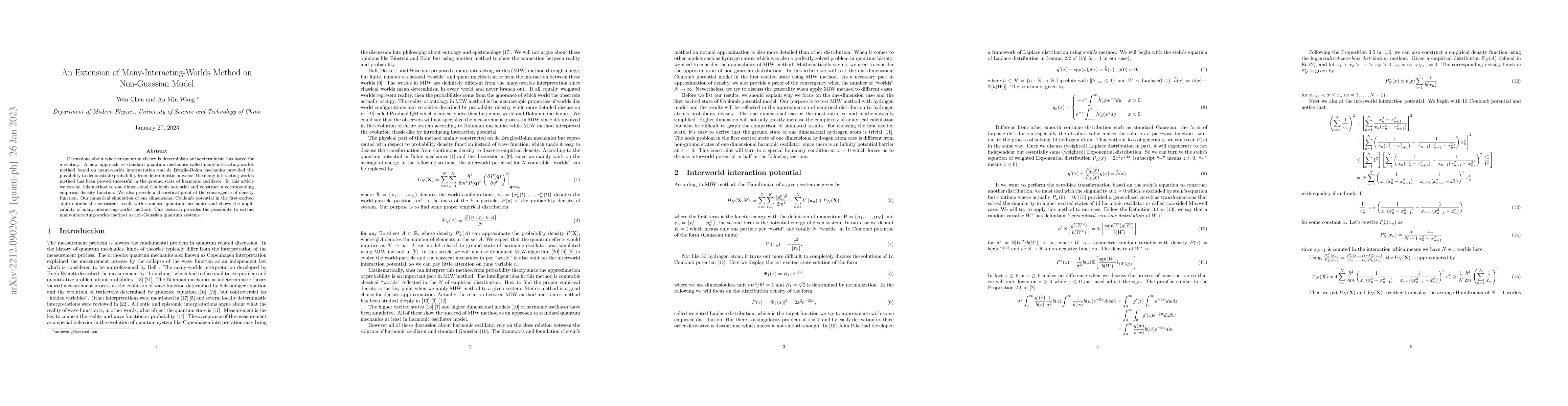Thumbnail for An Extension of Many-Interacting-Worlds Method on Non-Guassian Model