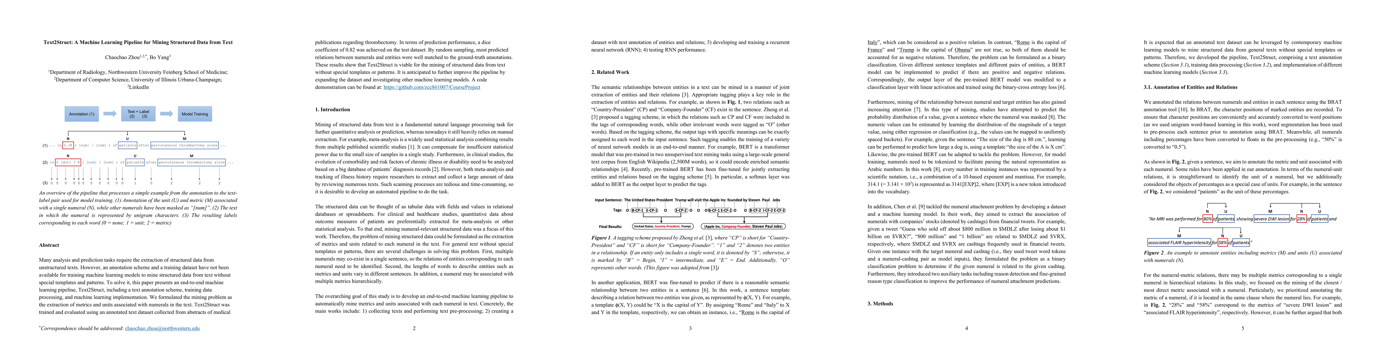 Thumbnail for Text2Struct: A Machine Learning Pipeline for Mining Structured Data from
  Text