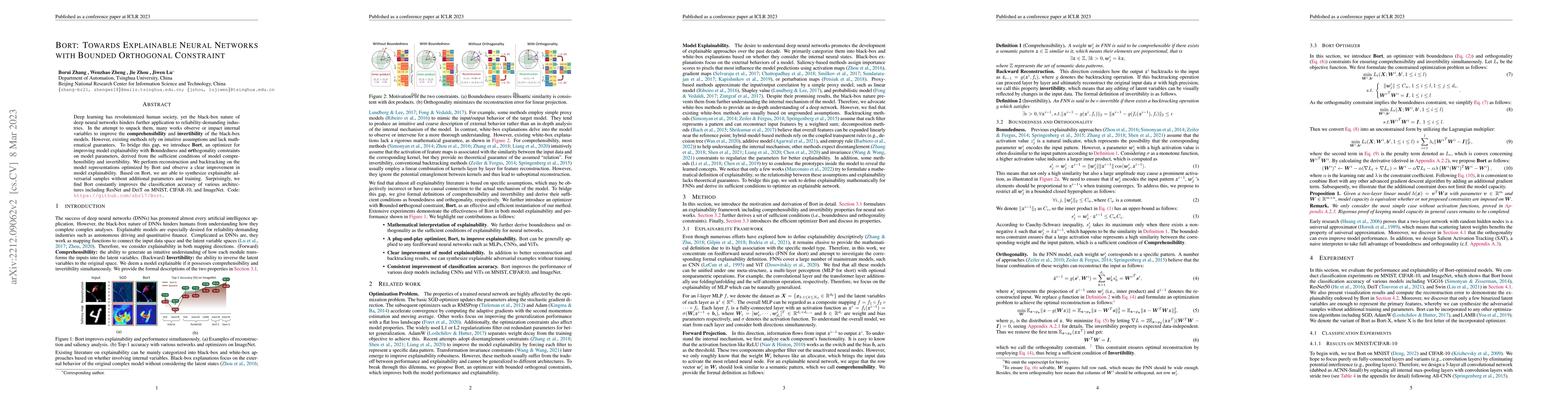 Thumbnail for Bort: Towards Explainable Neural Networks with Bounded Orthogonal
  Constraint