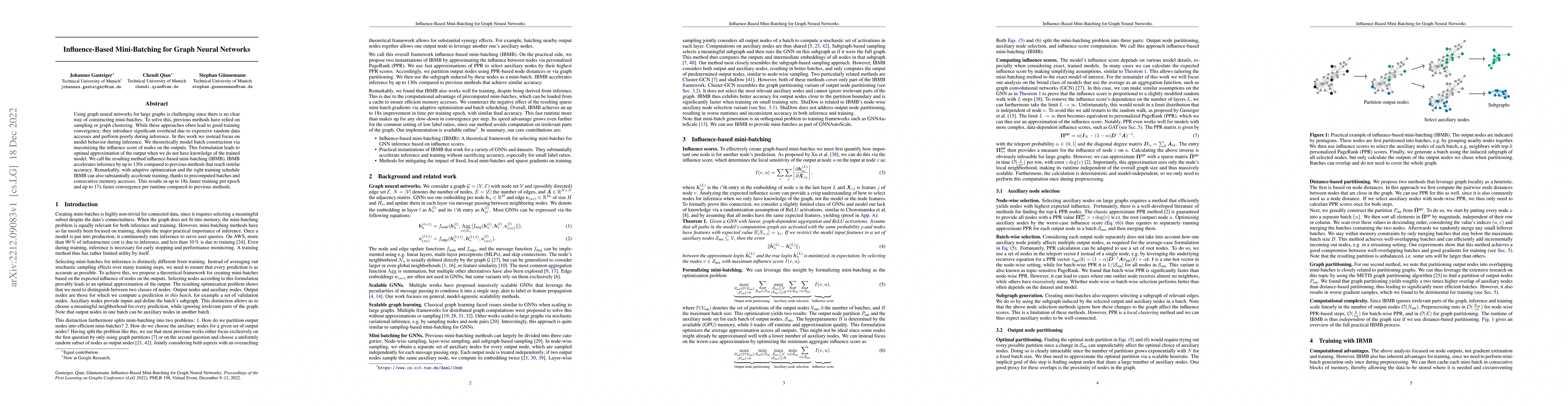Thumbnail for Influence-Based Mini-Batching for Graph Neural Networks