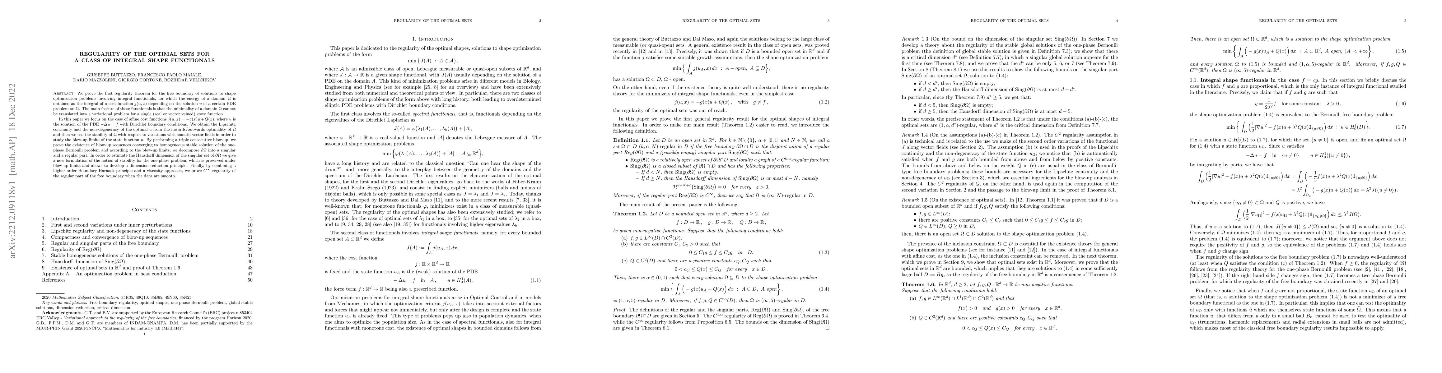 Thumbnail for Regularity of the optimal sets for a class of integral shape functionals