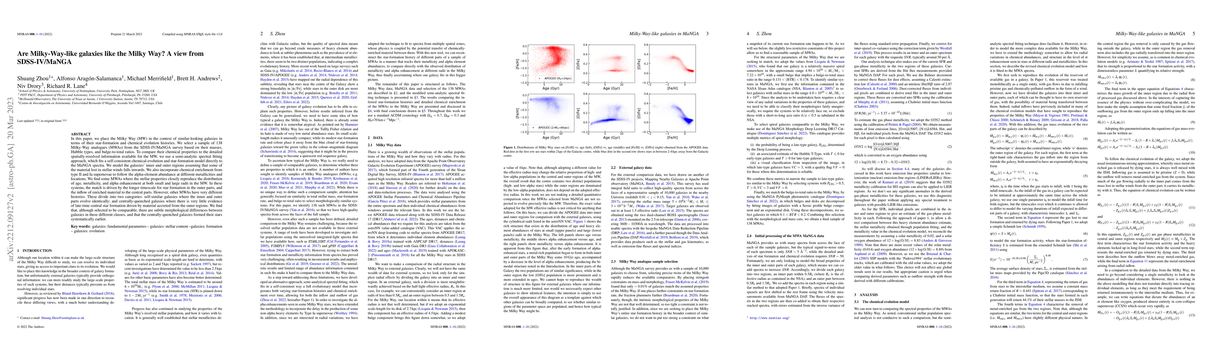 Thumbnail for Are Milky-Way-like galaxies like the Milky Way? A view from
  SDSS-IV/MaNGA