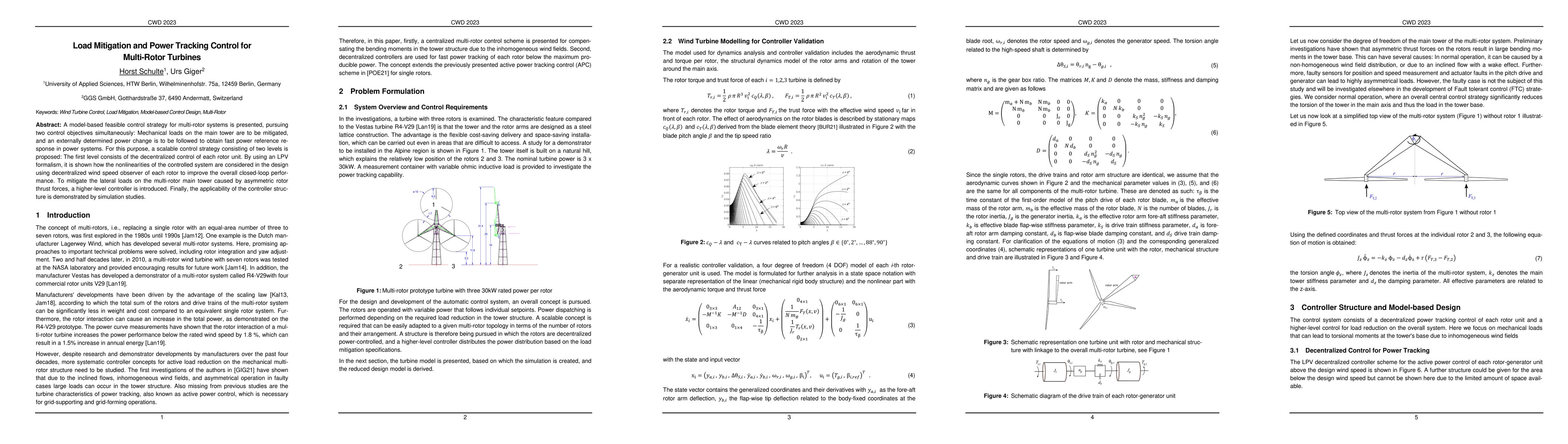 Thumbnail for Load Mitigation and Power Tracking Control for Multi-Rotor Turbines