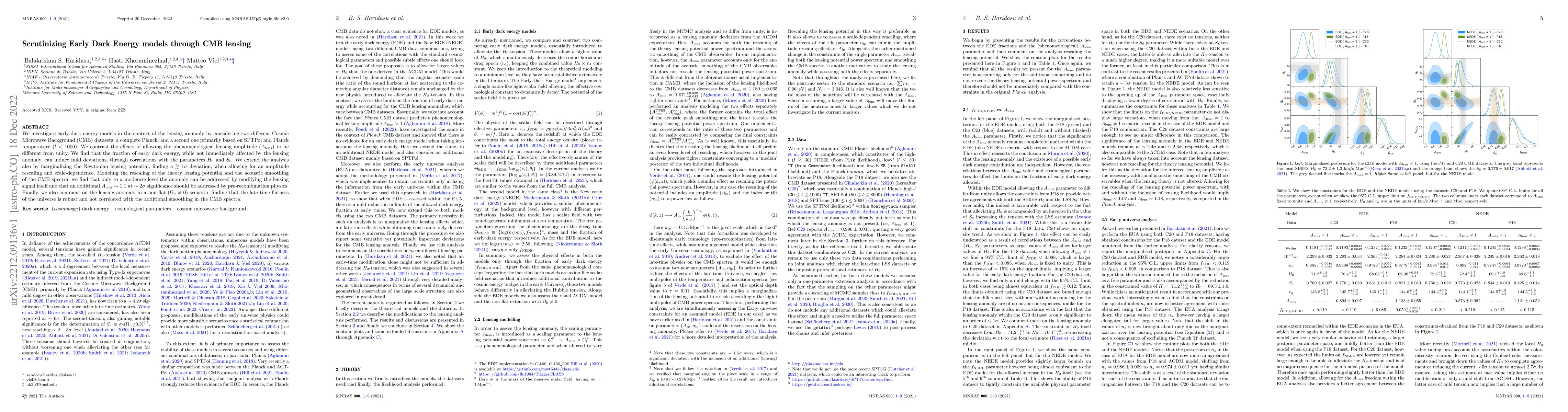 Thumbnail for Scrutinizing Early Dark Energy models through CMB lensing