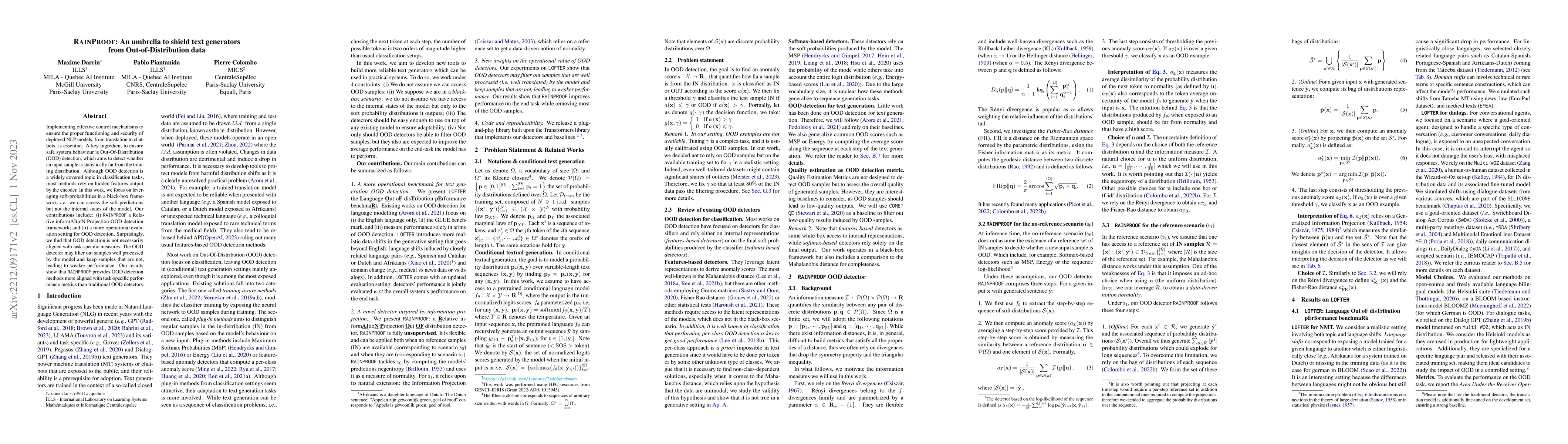 Thumbnail for Rainproof: An Umbrella To Shield Text Generators From
  Out-Of-Distribution Data