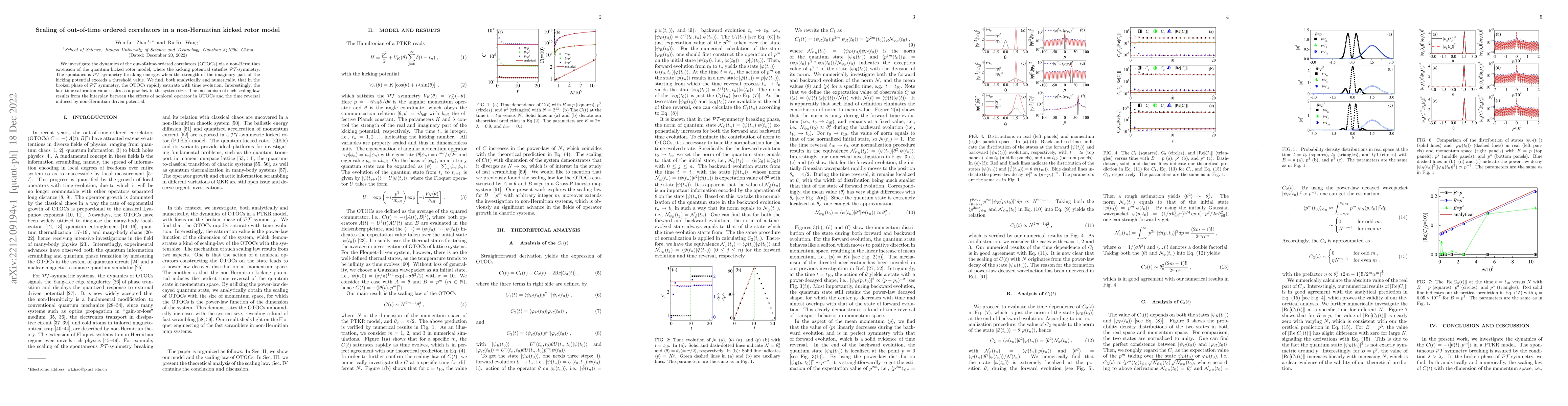 Thumbnail for Scaling of out-of-time ordered correlators in a non-Hermitian kicked
  rotor model