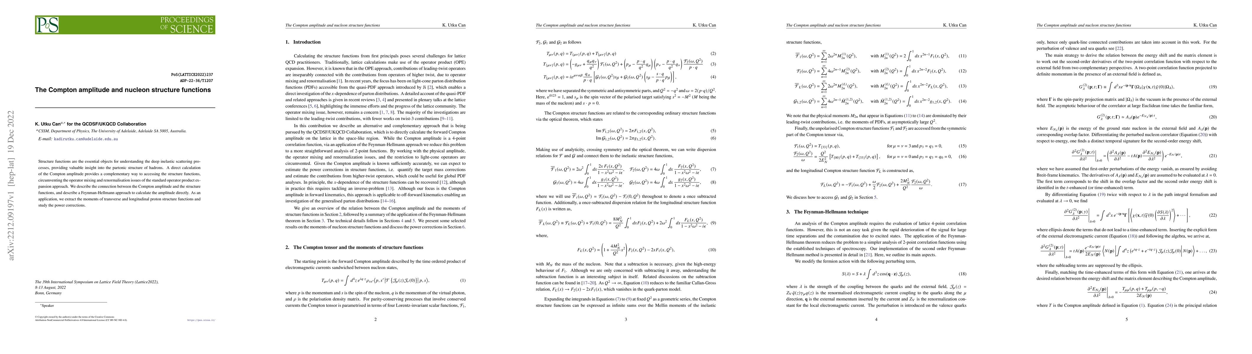 Thumbnail for The Compton amplitude and nucleon structure functions