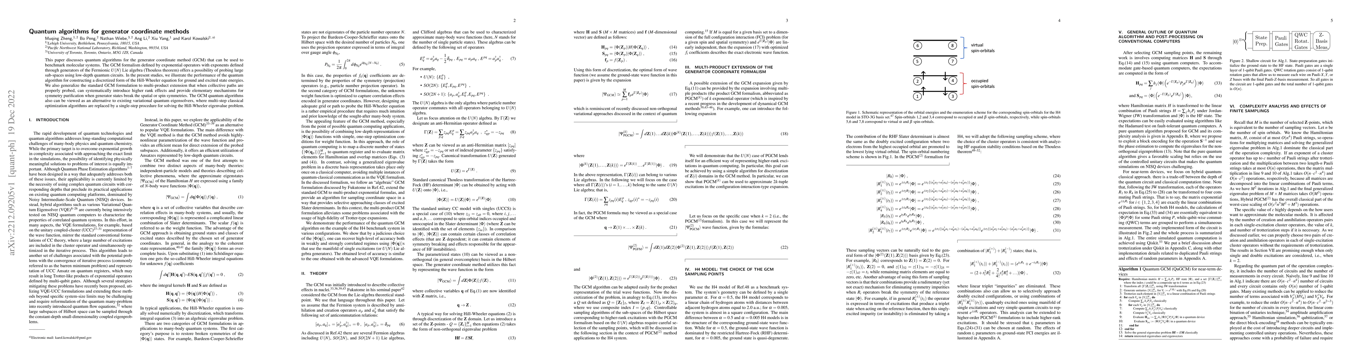 Thumbnail for Quantum algorithms for generator coordinate methods