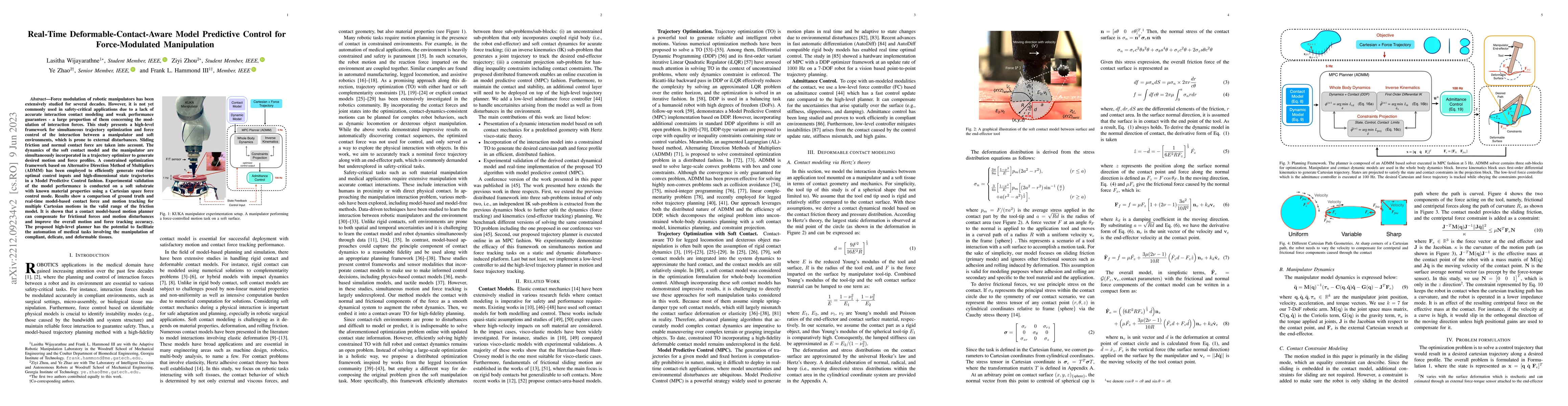 Thumbnail for Real-Time Deformable-Contact-Aware Model Predictive Control for
  Force-Modulated Manipulation