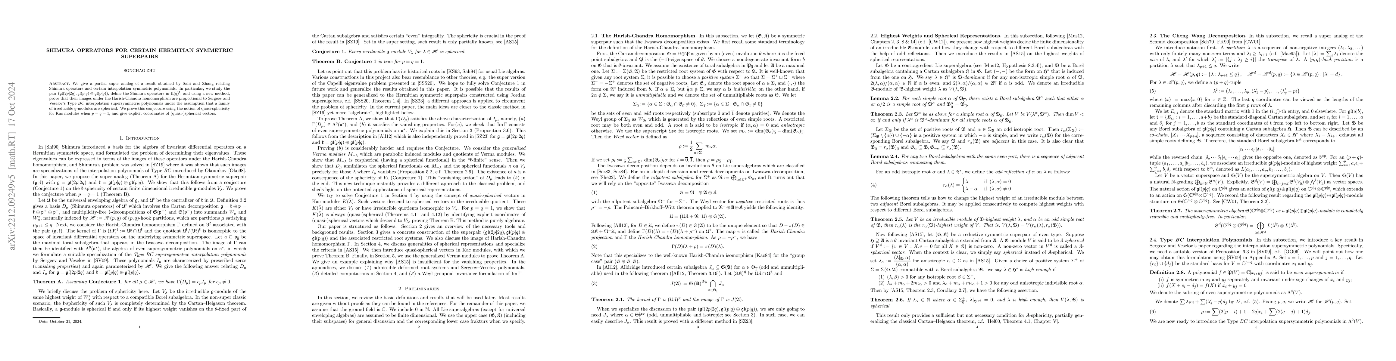 Thumbnail for Shimura operators for certain Hermitian symmetric superpairs