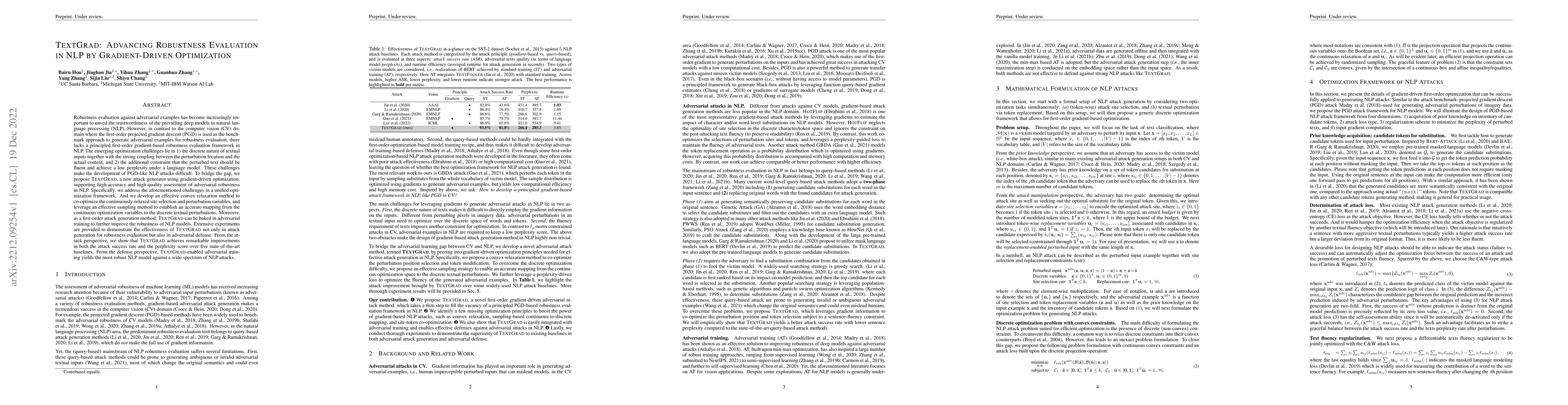 Thumbnail for TextGrad: Advancing Robustness Evaluation in NLP by Gradient-Driven
  Optimization