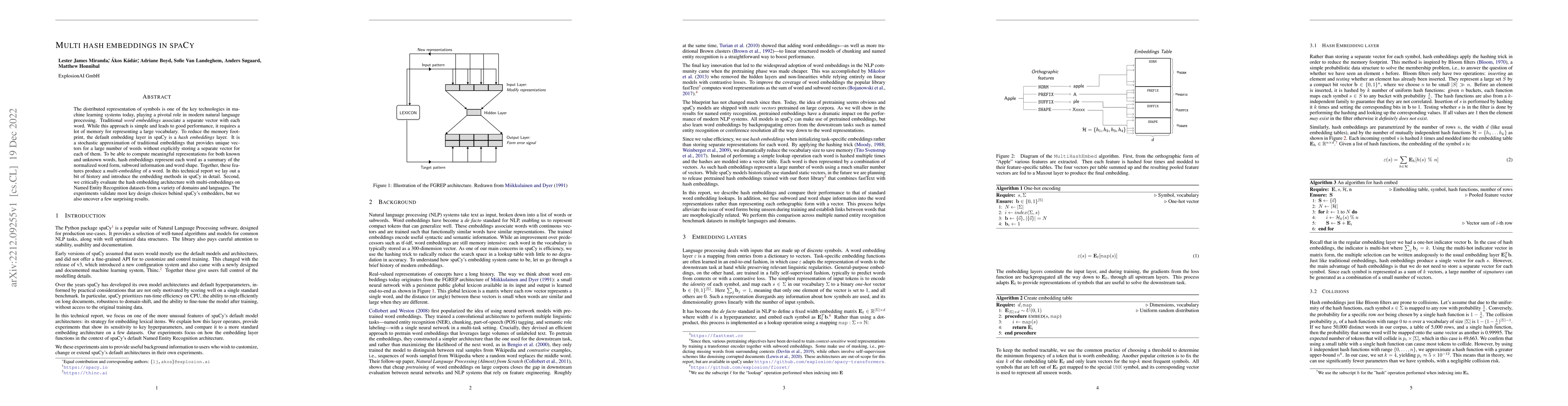 Thumbnail for Multi hash embeddings in spaCy
