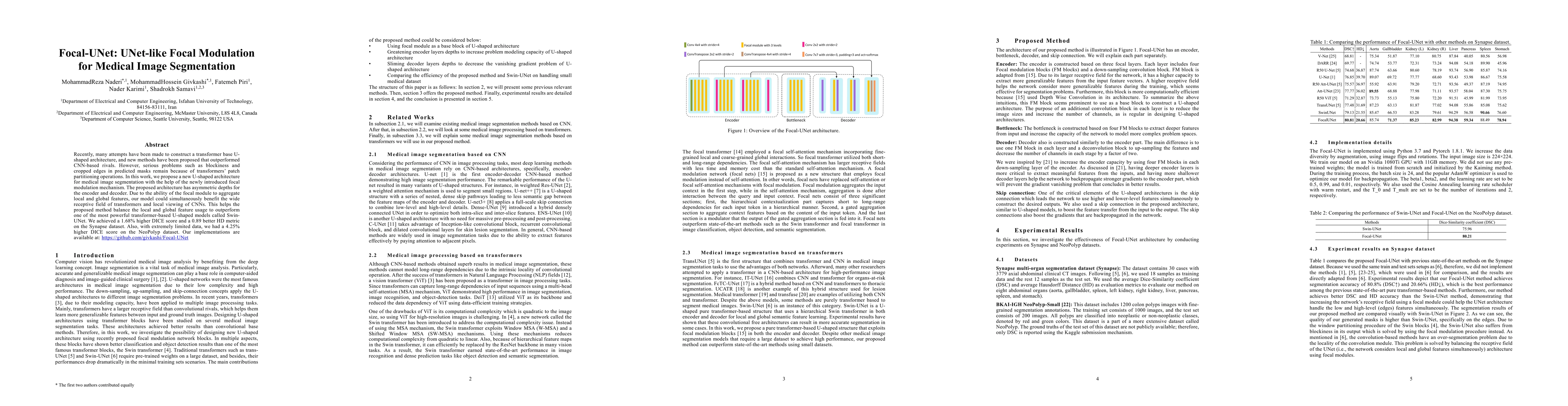 Thumbnail for Focal-UNet: UNet-like Focal Modulation for Medical Image Segmentation