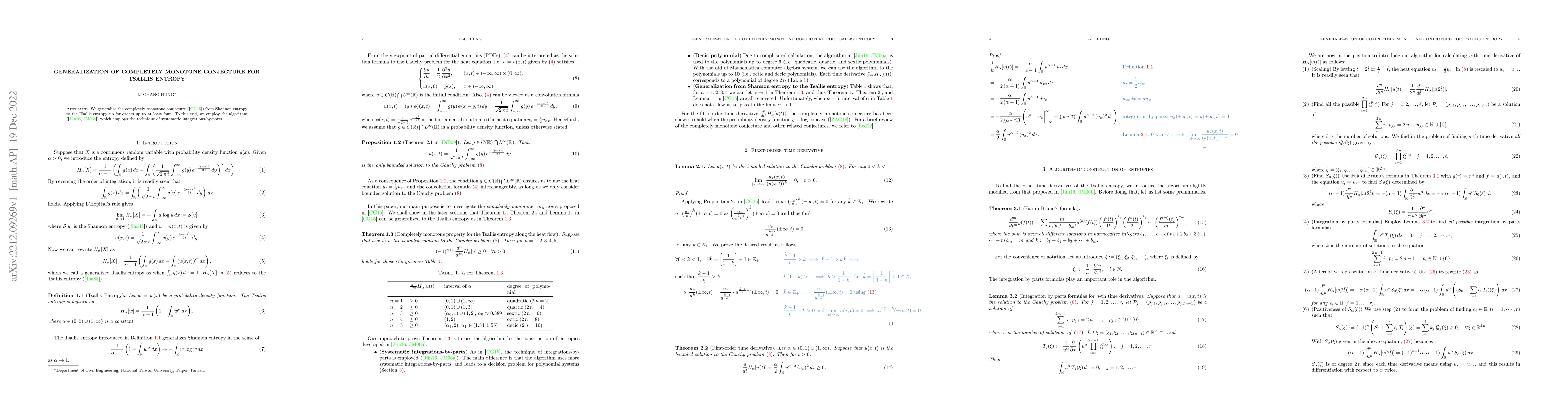 Thumbnail for Generalization of Completely Monotone Conjecture for Tsallis entropy