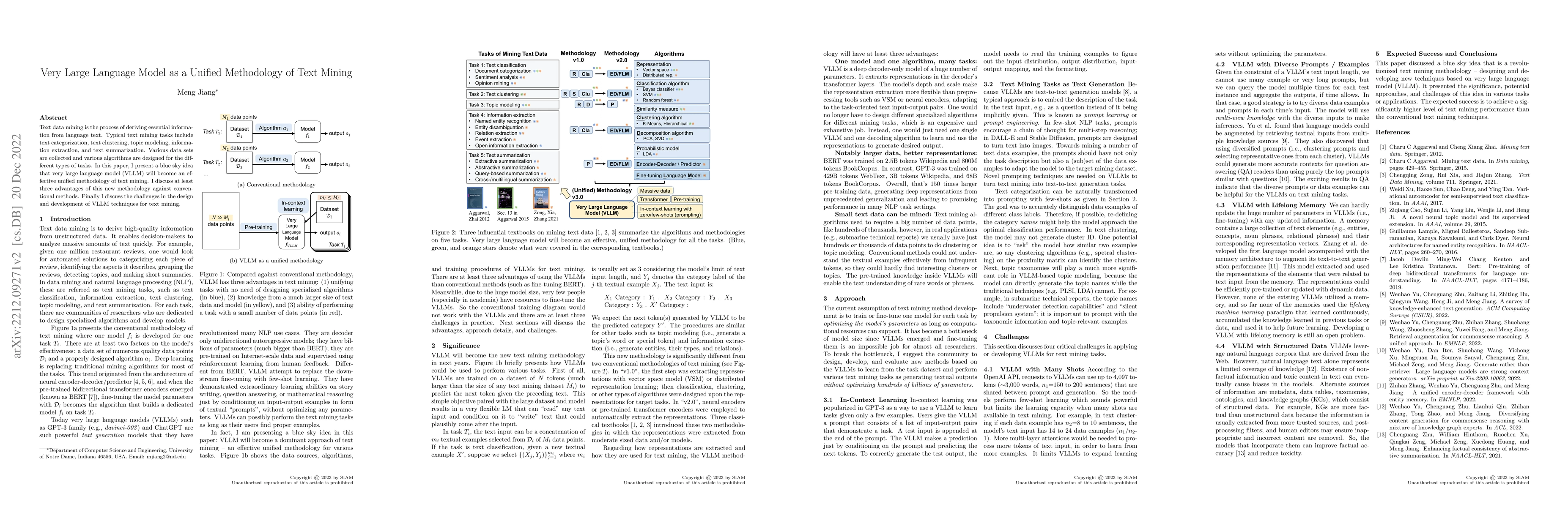 Thumbnail for Very Large Language Model as a Unified Methodology of Text Mining