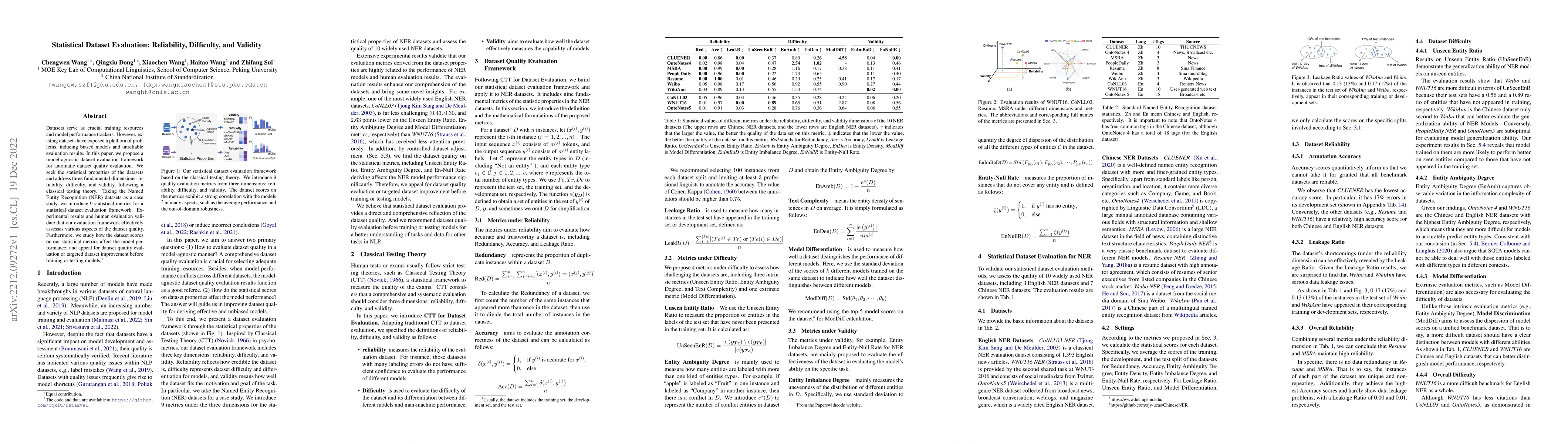 Thumbnail for Statistical Dataset Evaluation: Reliability, Difficulty, and Validity