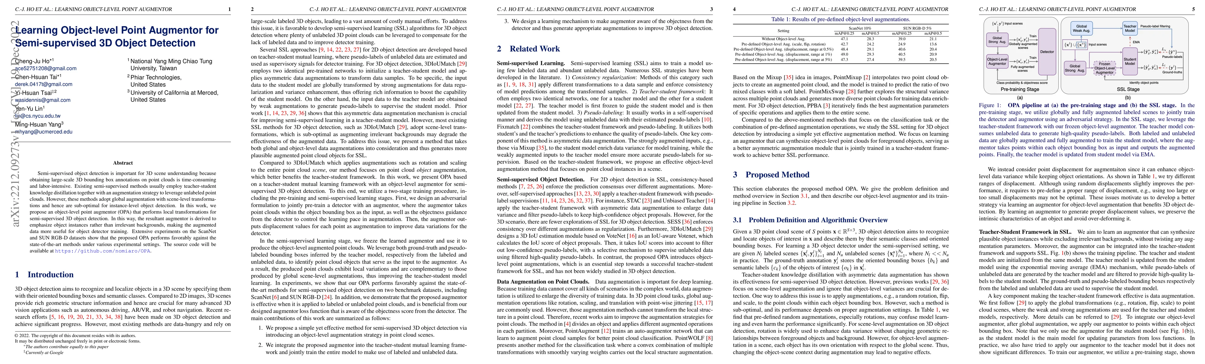 Thumbnail for Learning Object-level Point Augmentor for Semi-supervised 3D Object
  Detection