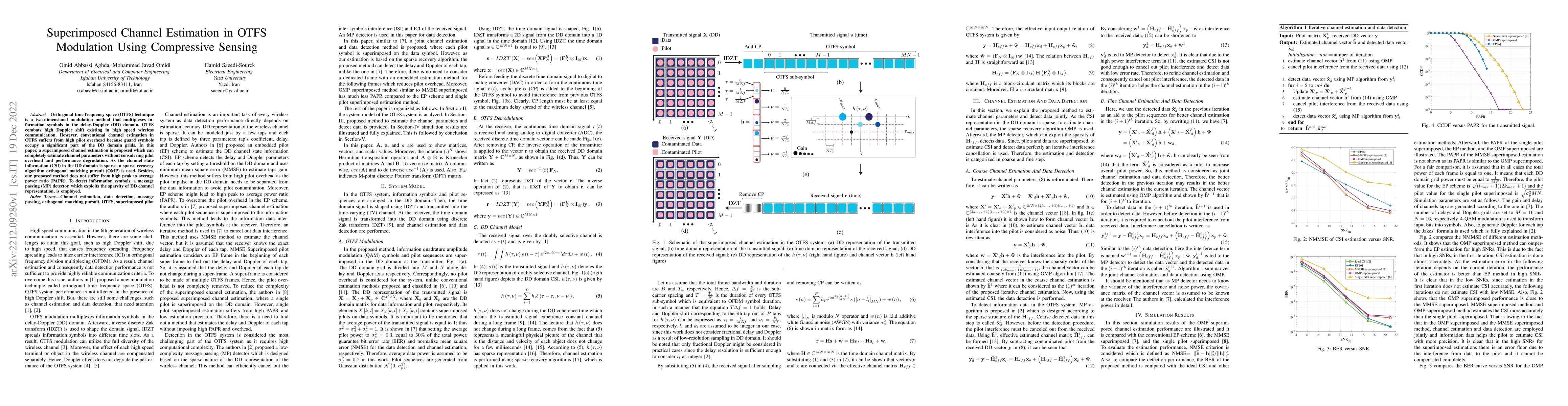 Thumbnail for Superimposed Channel Estimation in OTFS Modulation Using Compressive
  Sensing