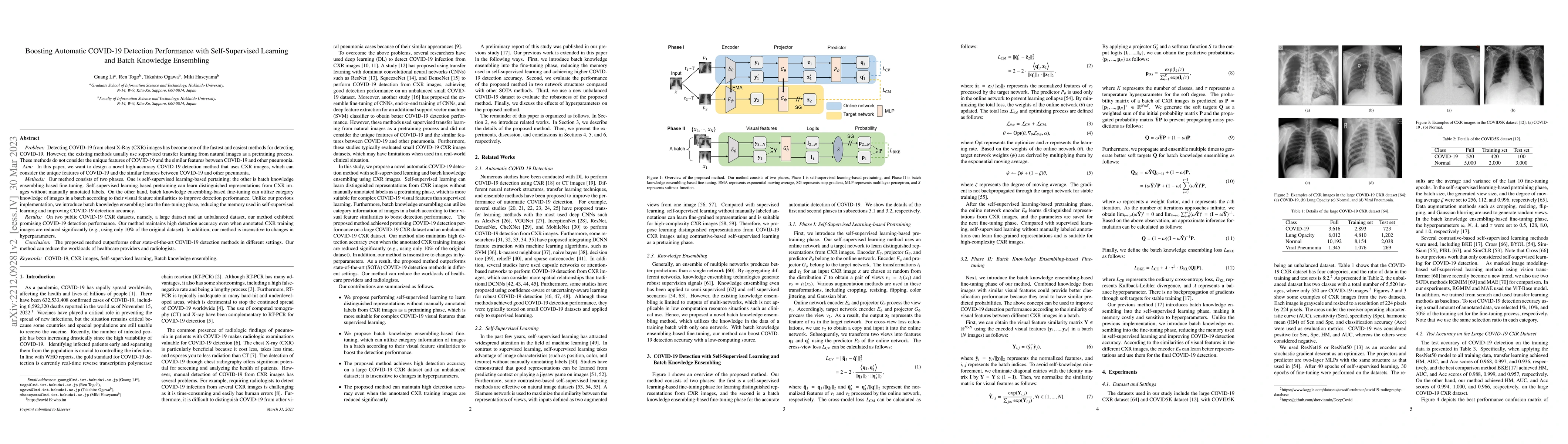 Thumbnail for Boosting Automatic COVID-19 Detection Performance with Self-Supervised
  Learning and Batch Knowledge Ensembling