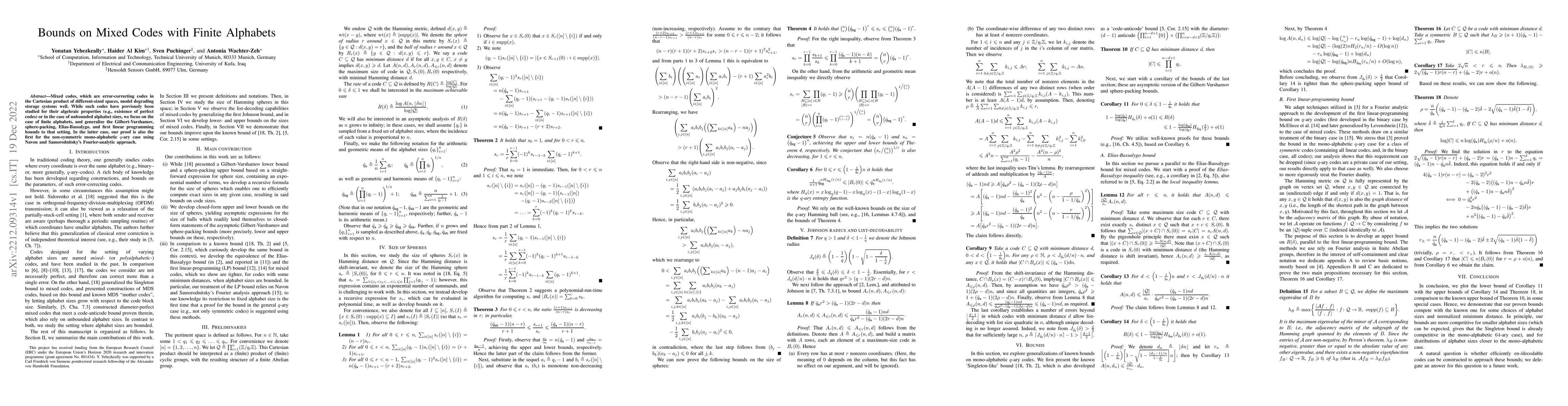 Thumbnail for Bounds on Mixed Codes with Finite Alphabets