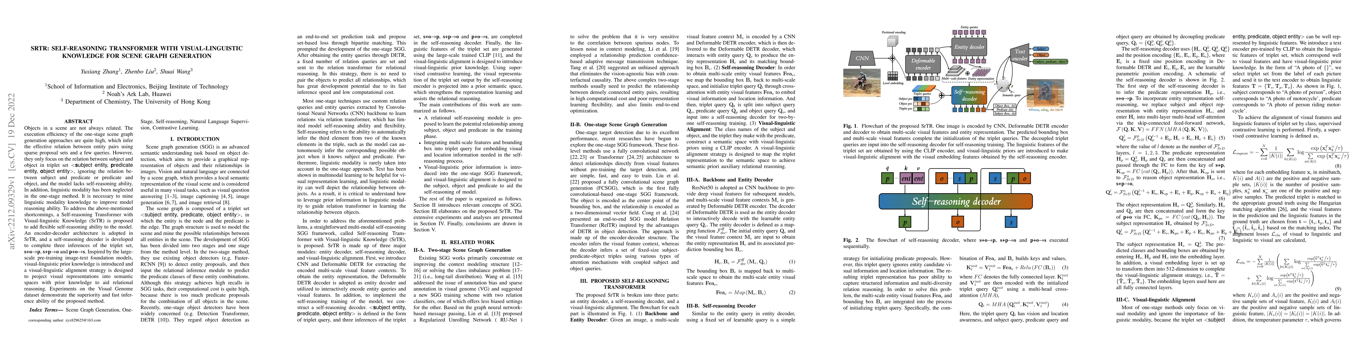 Thumbnail for SrTR: Self-reasoning Transformer with Visual-linguistic Knowledge for
  Scene Graph Generation
